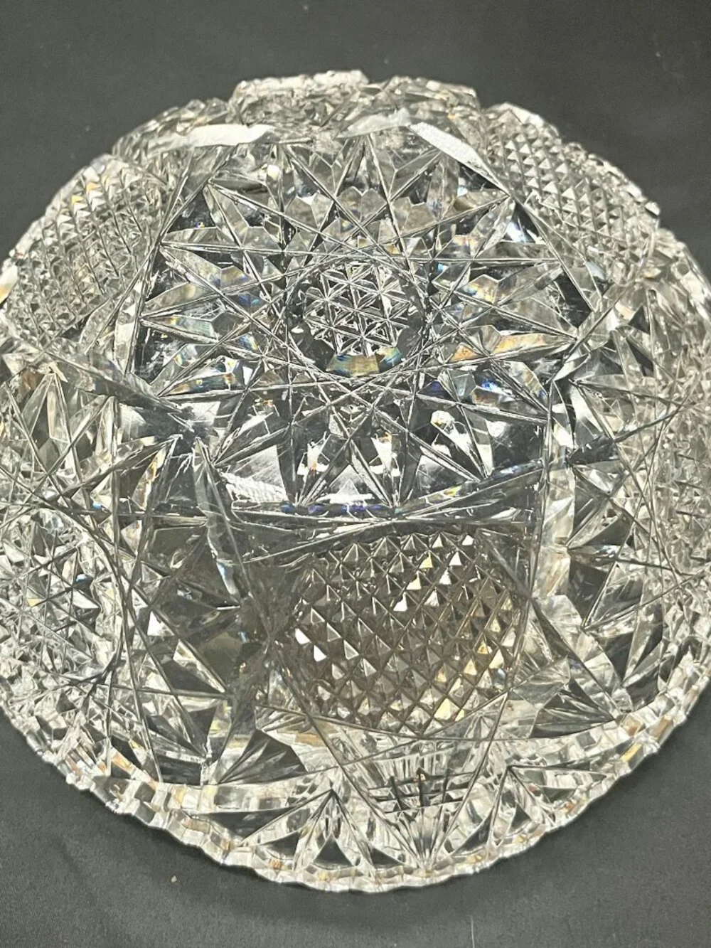 Antique American Brilliant Period Cut Glass Bowl